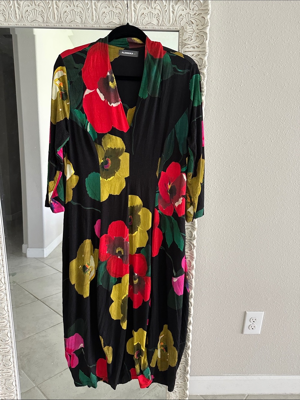 Alembika Valencia Cocoon Garden Floral Midi Dress